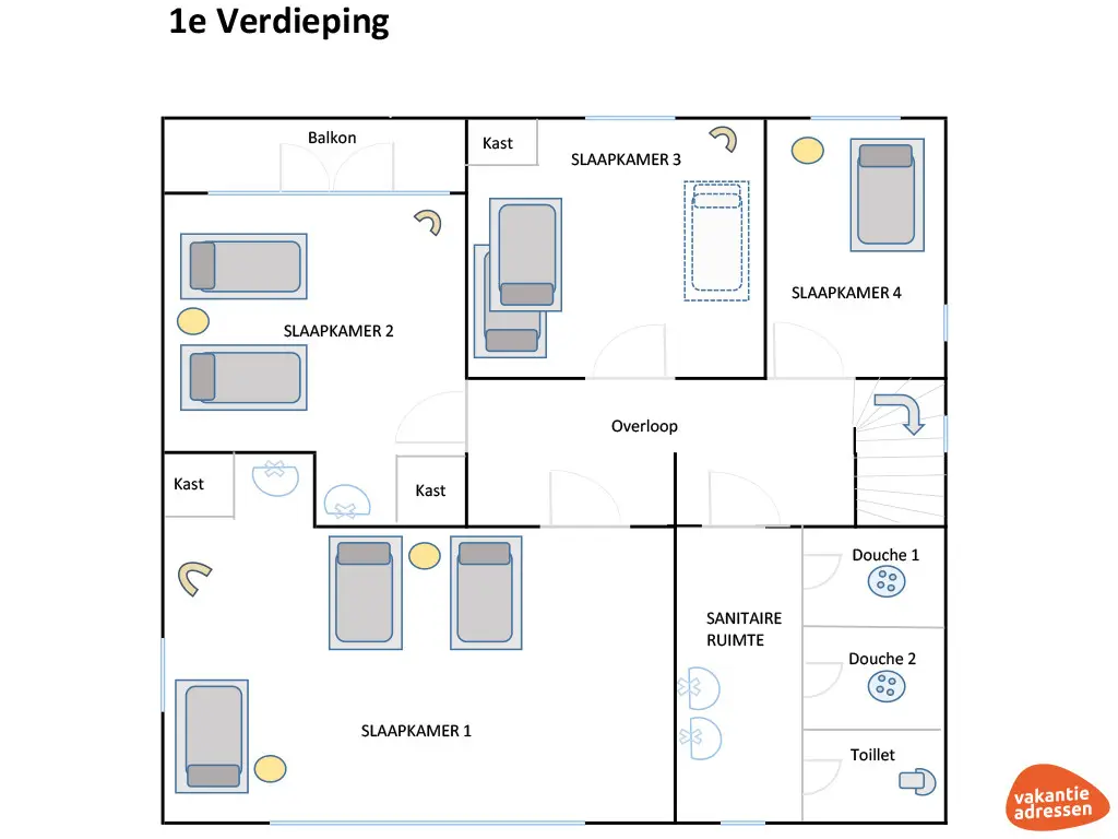 Vakantiewoning in Ubbergen (Gelderland) voor 9 personen met 4 slaapkamers.