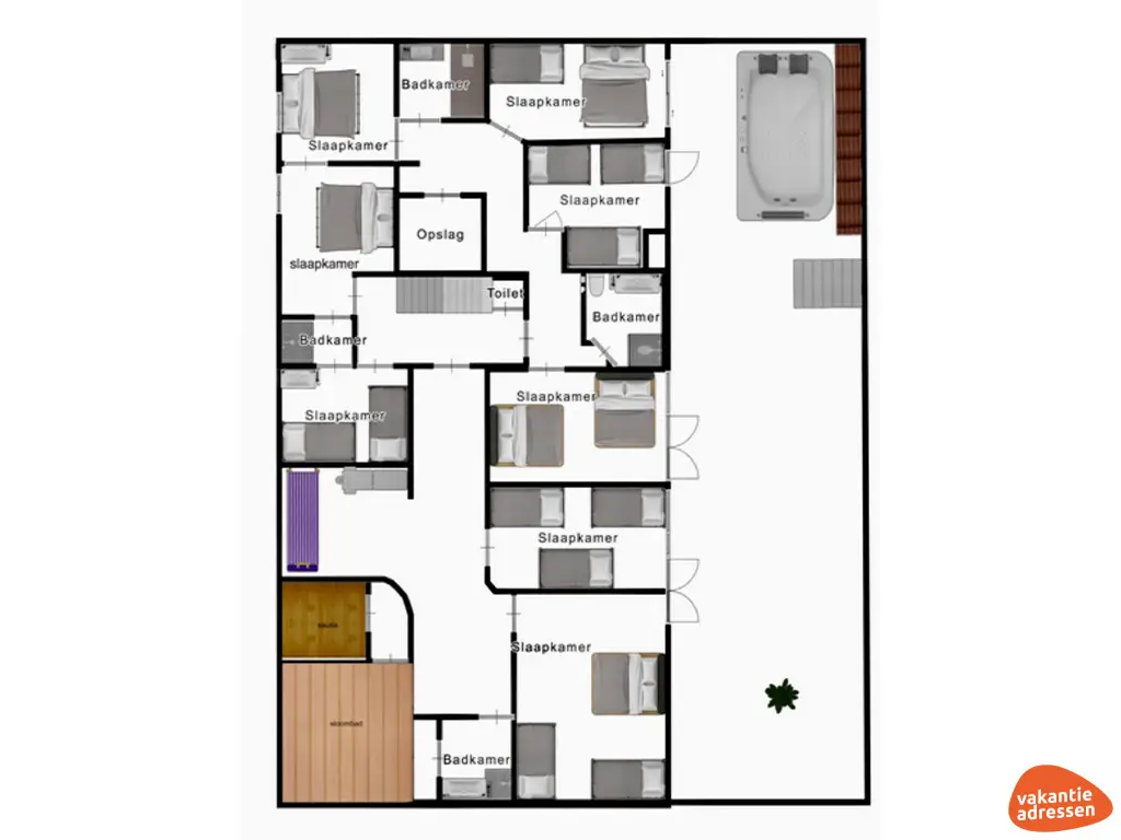 Vakantiewoning in Bergentheim (Overijssel) voor 24 personen met 9 slaapkamers.