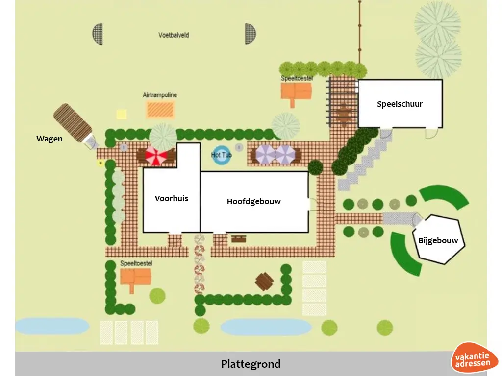 Vakantiewoning in Eibergen (Gelderland) voor 18 personen met 5 slaapkamers.