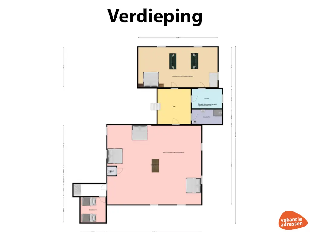 Vakantiewoning in Een (Drenthe) voor 12 personen met 4 slaapkamers.