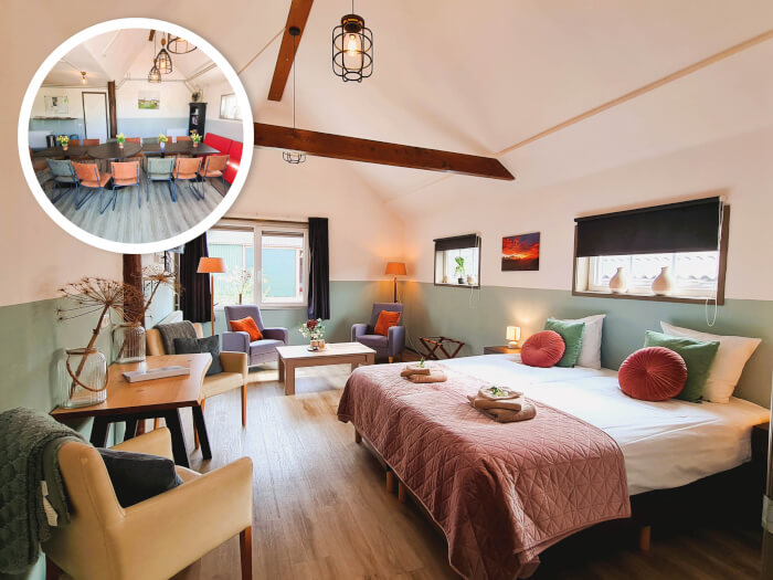 Vakantiewoning in De Veenhoop (Friesland) voor 11 personen met 4 slaapkamers.
