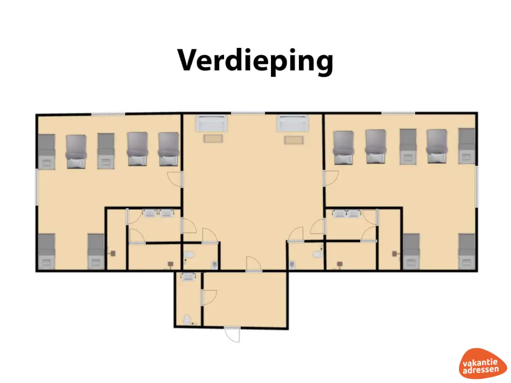 Vakantiewoning in Ameide (Zuid-Holland) voor 32 personen met 4 slaapkamers.